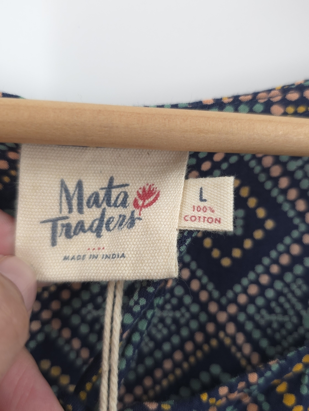 Mata Traders Tiered Midi Dress 100% Cotton Pockets Flowy Cottagcore Boho Garden - Picture 9 of 16